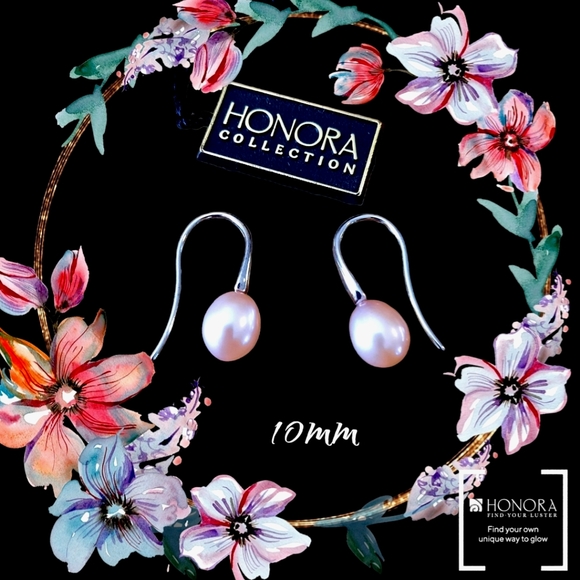 Honora Jewelry - HONORA Pink Cultured Pearl and Sterling Drop French Wire Earrings